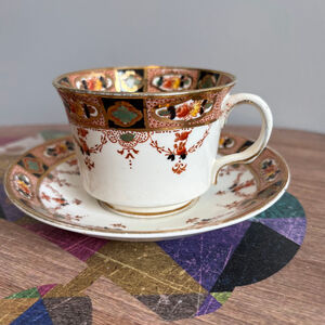 Royal Stafford 4829 Imari-Style Design Bone China Tea Cup and Saucer Set, 1940s